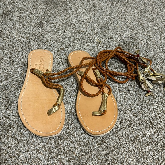 L*SPACE BY COCOBELLE Women's Gili Wrap Braided Gladiator Sandals Size 6 - Picture 2 of 5